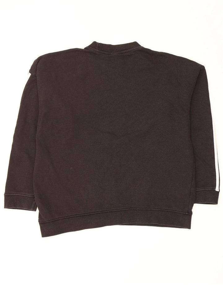 ADIDAS Hombre Sudadera Jumper Grande Algodón Negro