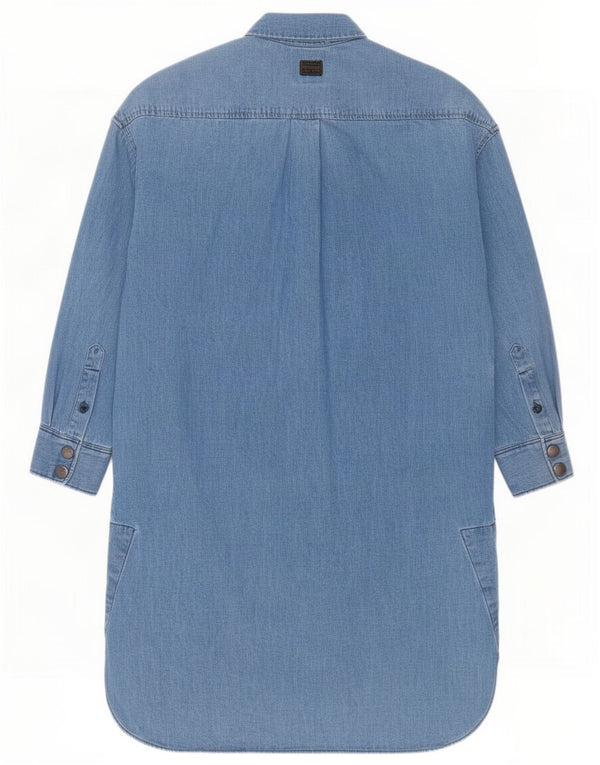 G-Star Vestido vaquero extragrande de manga larga para mujer UK 6 XS Algodón azul