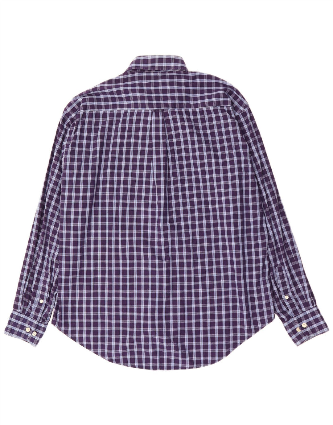 Camisa FILA para hombre grande de algodón a cuadros azul marino
