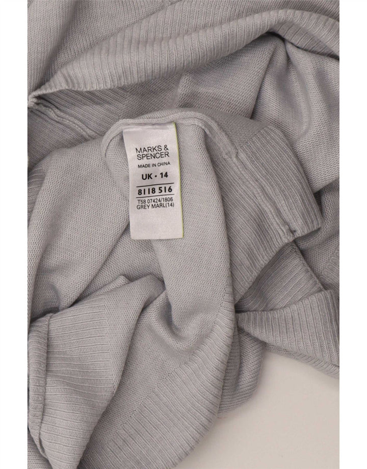 Marks & Spencer Jersey con cuello barco para mujer, talla 40, color gris grande