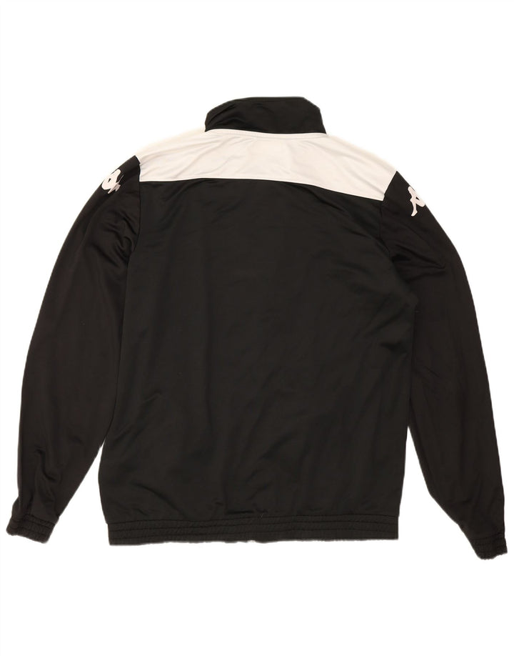 Kappa Mens Graphic Chándal Top Chaqueta Grande Negro Colorblock Poliéster