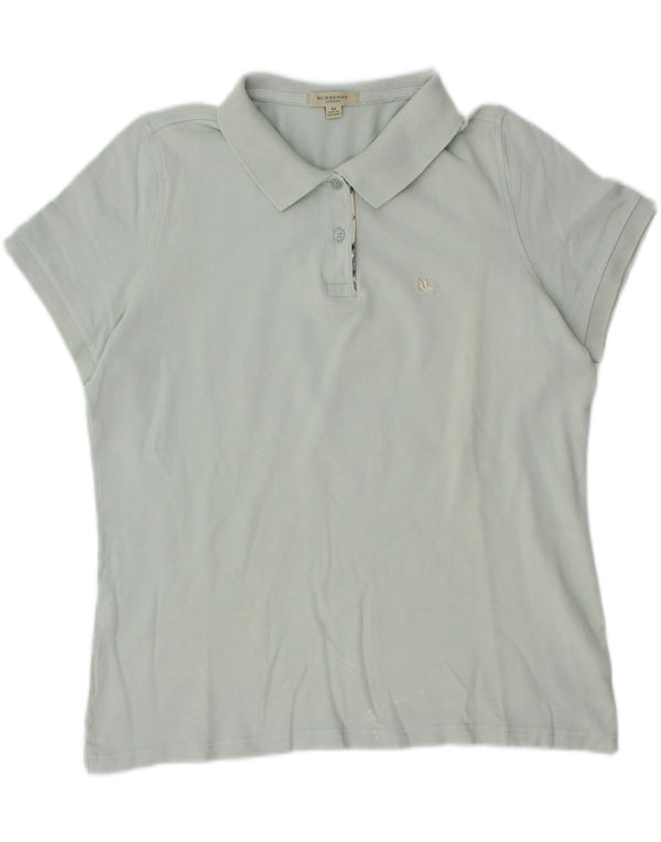 Burberry Polo para mujer UK 18 XL Algodón azul