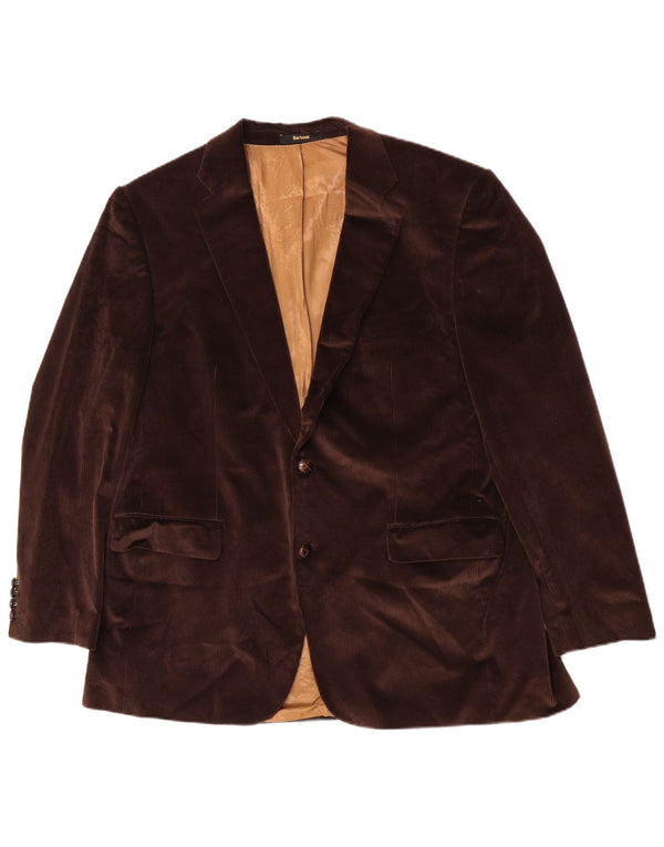Barbour Chaqueta Blazer de Pana con 2 Botones para Hombre IT 56 3XL Algodón Marrón