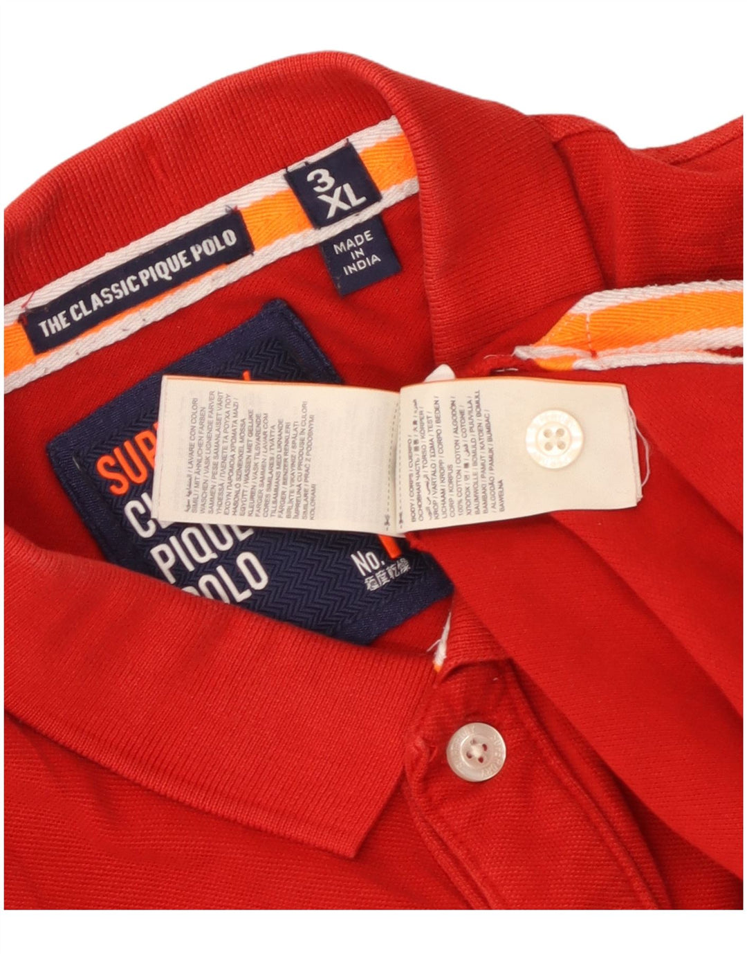 Superdry Polo Para Hombre 3XL Algodón Rojo