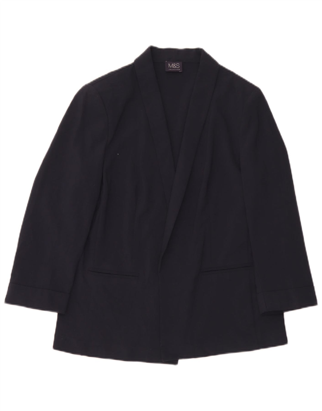 Marks & Spencer Chaqueta tipo blazer abierta para mujer UK 40 Mediano Azul marino Poliéster