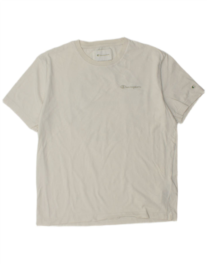 CHAMPION Camiseta gráfica para hombre Top grande de algodón blanco