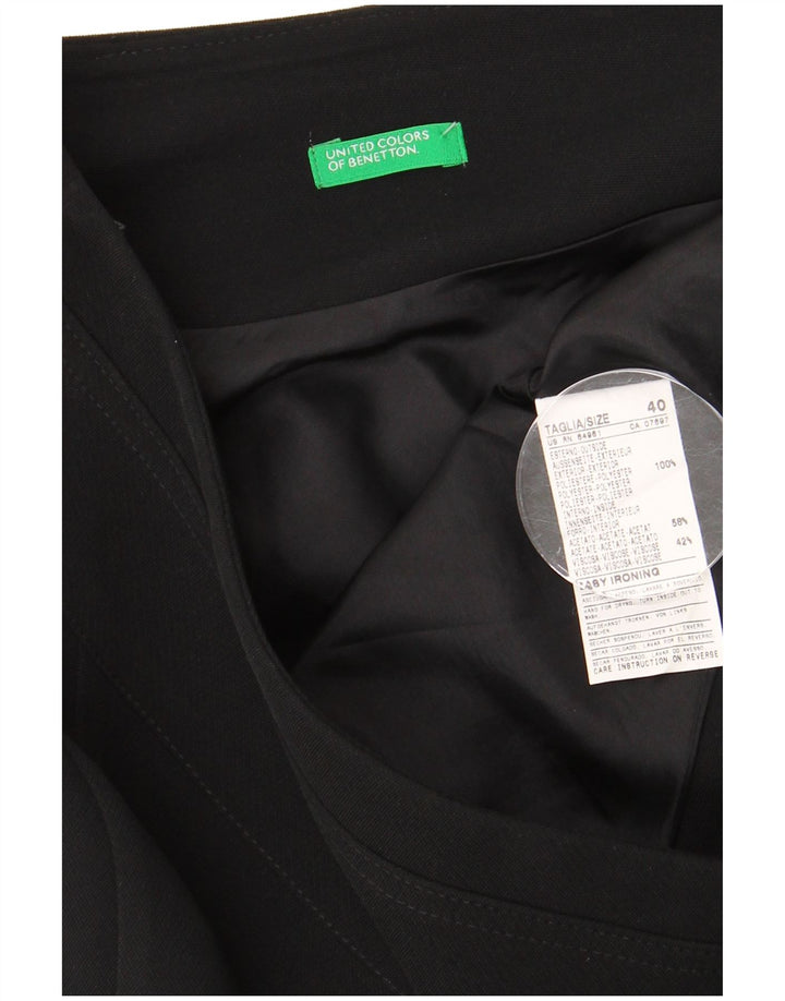 BENETTON Falda trompeta para mujer IT 40 Small W30 Poliéster negro