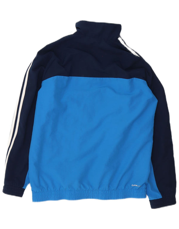 Adidas Chicos Climalite Chándal Top Chaqueta 13-14 Años Azul Colorblock