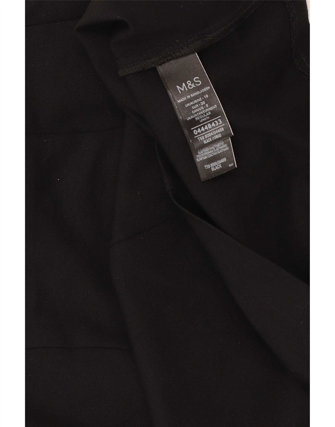 Marks & Spencer Minifalda para mujer UK 10 Small W27 Viscosa negra