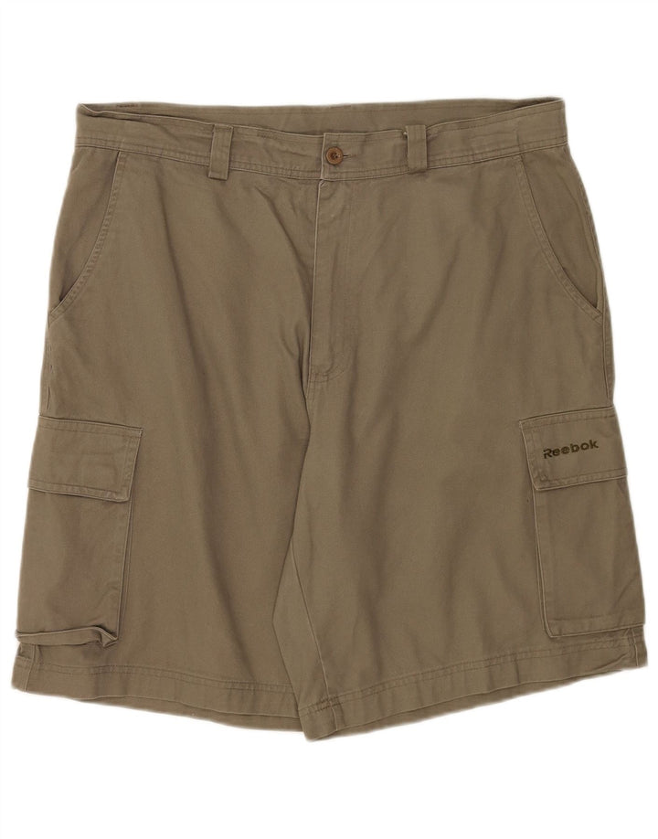 Reebok Shorts Cargo Hombre XL W38 Algodón Caqui