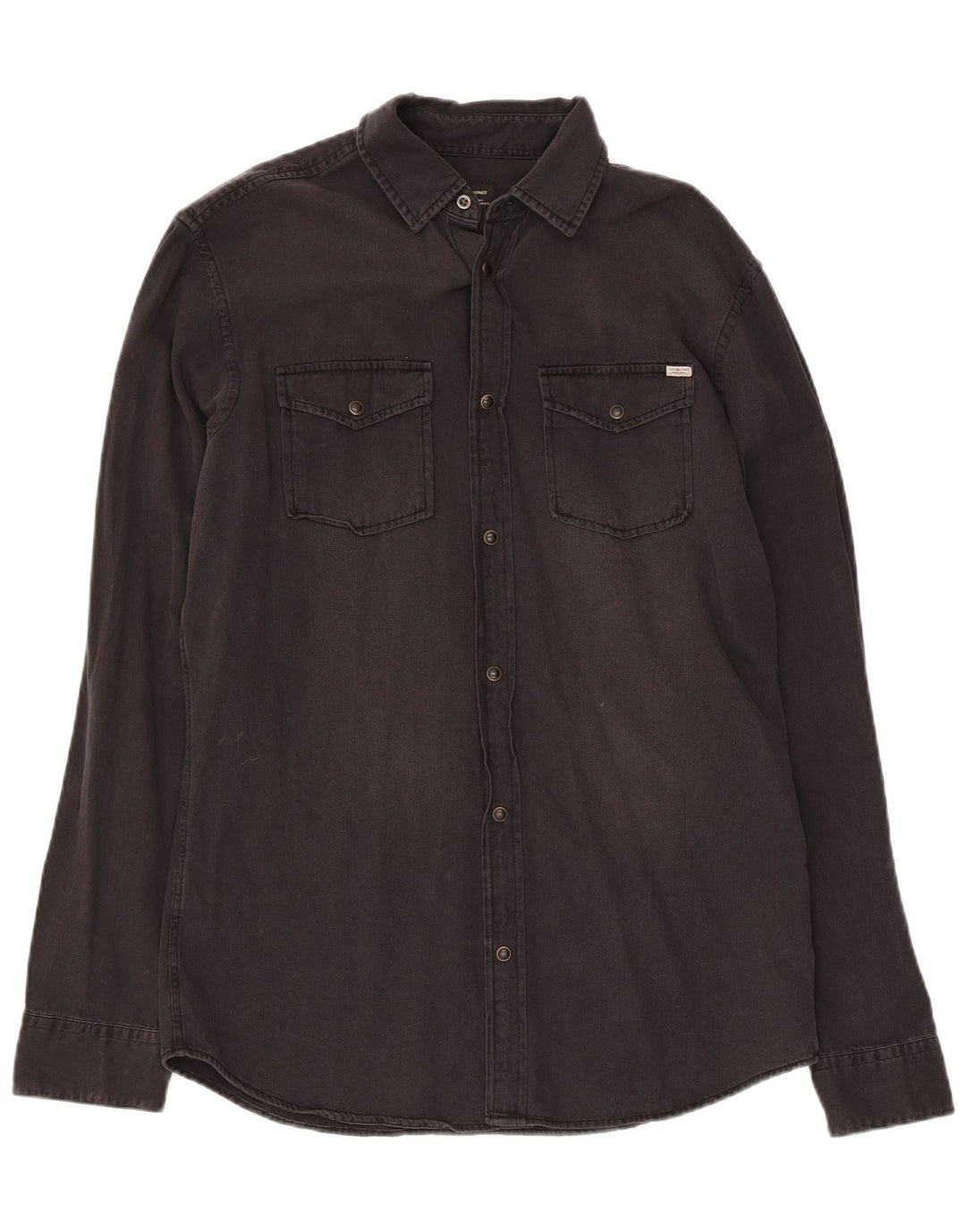 JACK & JONES Camisa vaquera para hombre Medium Black Cotton