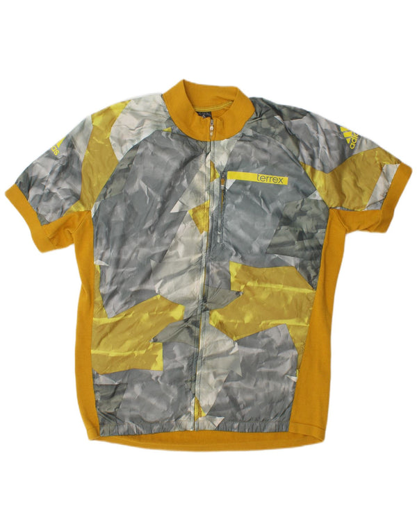Adidas - Chaqueta de chándal para hombre, talla 44/46, color amarillo grande