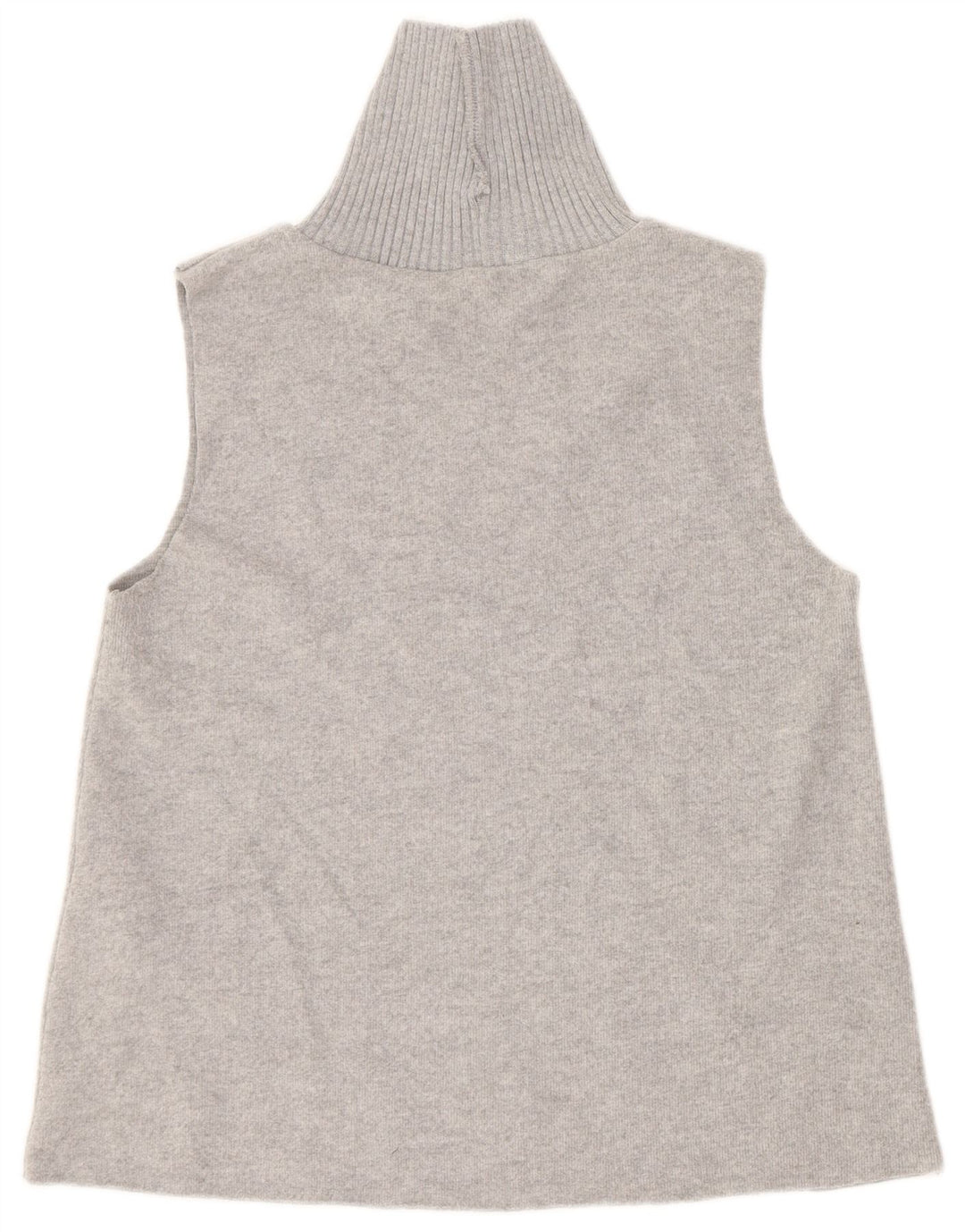 Zara Mujer Chaleco Top UK 42 Poliéster Gris Medio