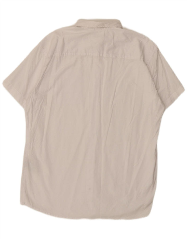 Jack & Jones Camisa Manga Corta Hombre 2XL Blanco Algodón