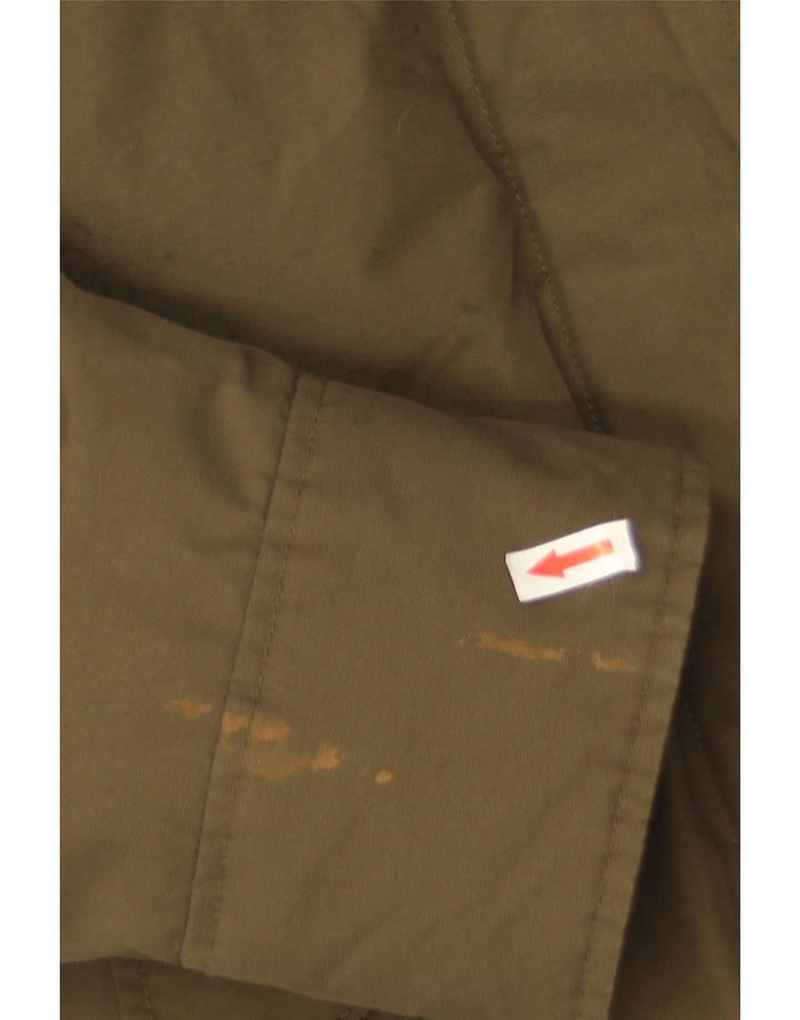 Woolrich Parka con capucha para mujer UK 14 Medium Khaki Cotton