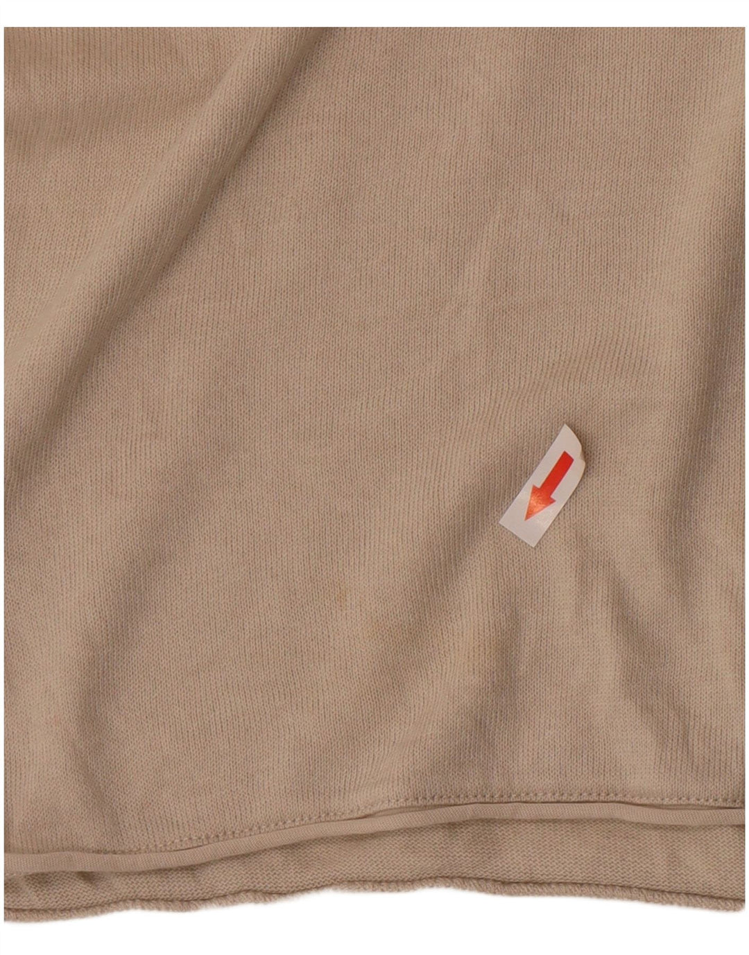 Zara Hombre Camiseta Top Grande Algodón Beige