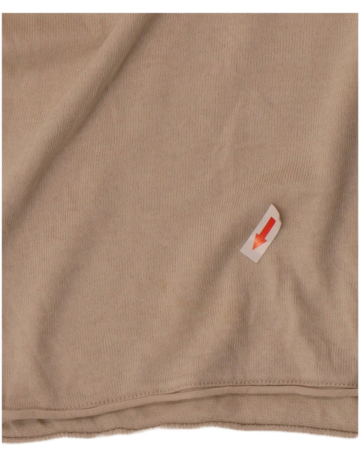 Zara Hombre Camiseta Top Grande Algodón Beige