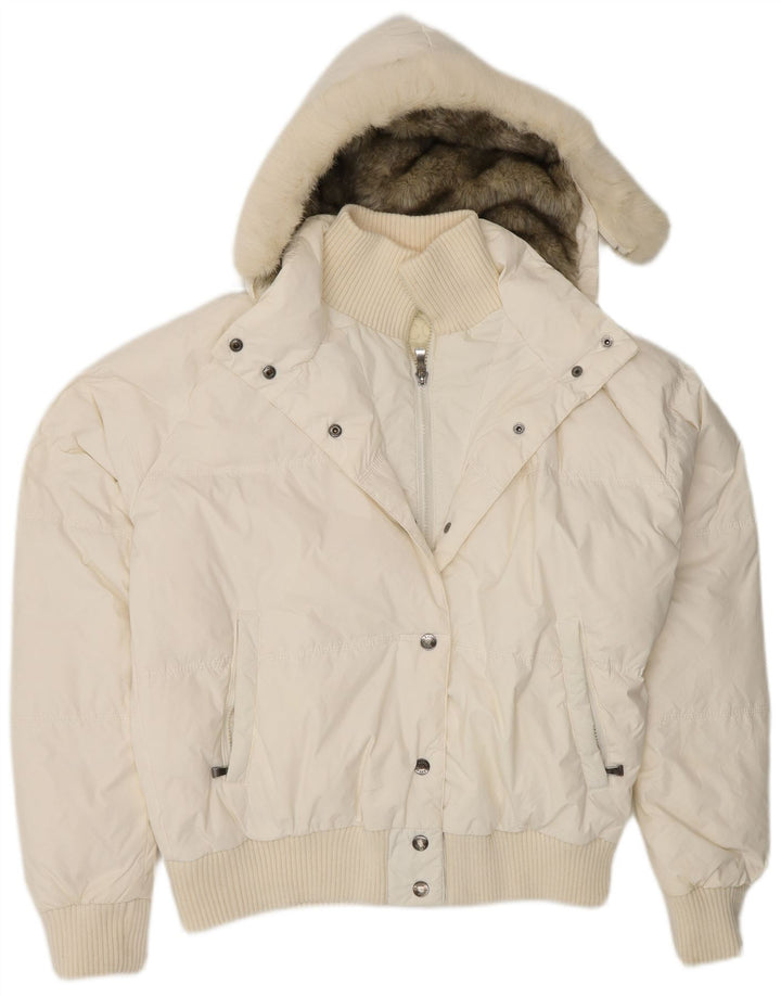 KOCCA Chaqueta acolchada con capucha para mujer UK 40 XL Poliamida blanca
