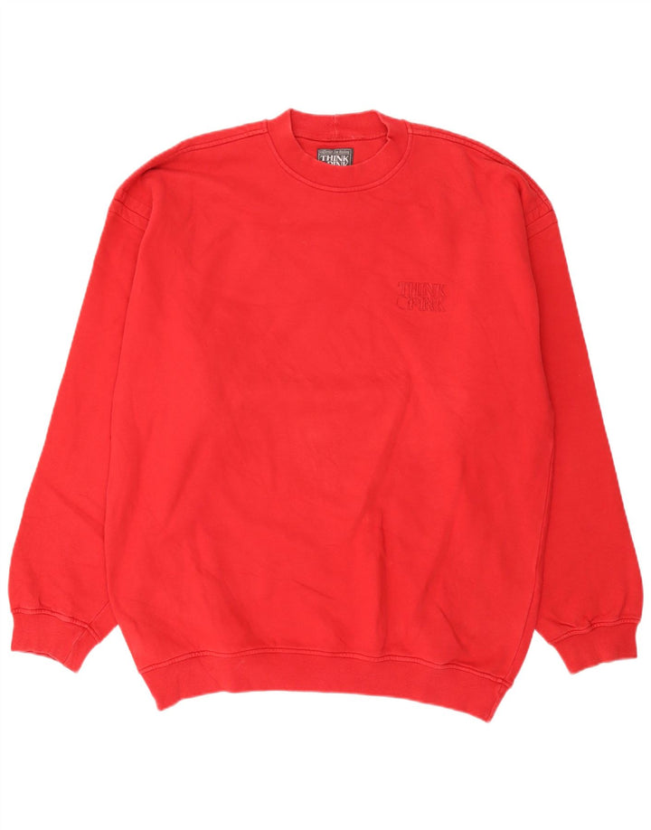 Think Pink Sudadera Hombre Jumper XL Algodón Rojo