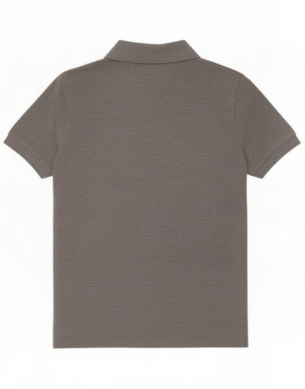 Benetton Boys Polo Shirt 11-12 Years 2XL Grey Flecked Cotton