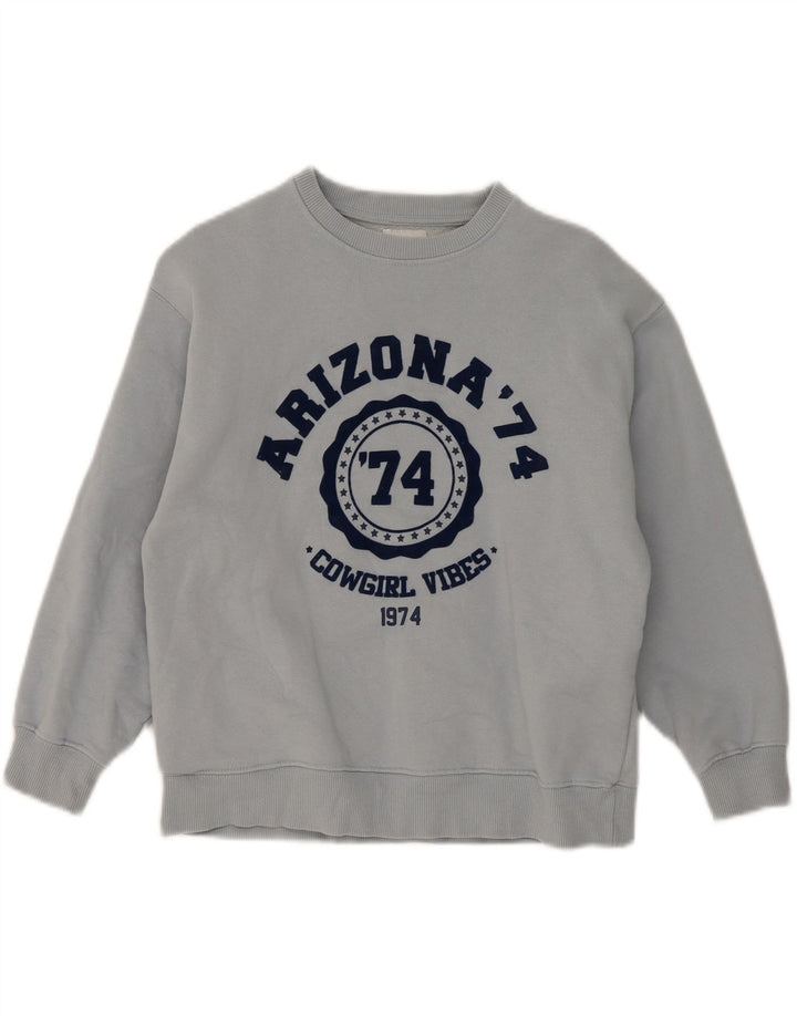 ZARA Boys Graphic Sweatshirt Jumper 11-12 Years Blue Vintage Zara and Second-Hand Zara from Messina Hembry 
