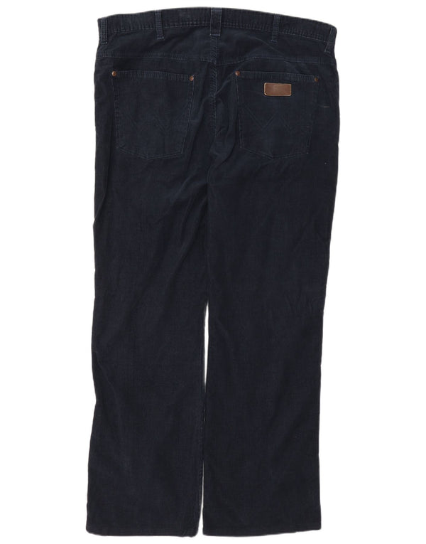 Wrangler Pantalones rectos de pana Roxboro para hombre W36 L32 Algodón azul marino