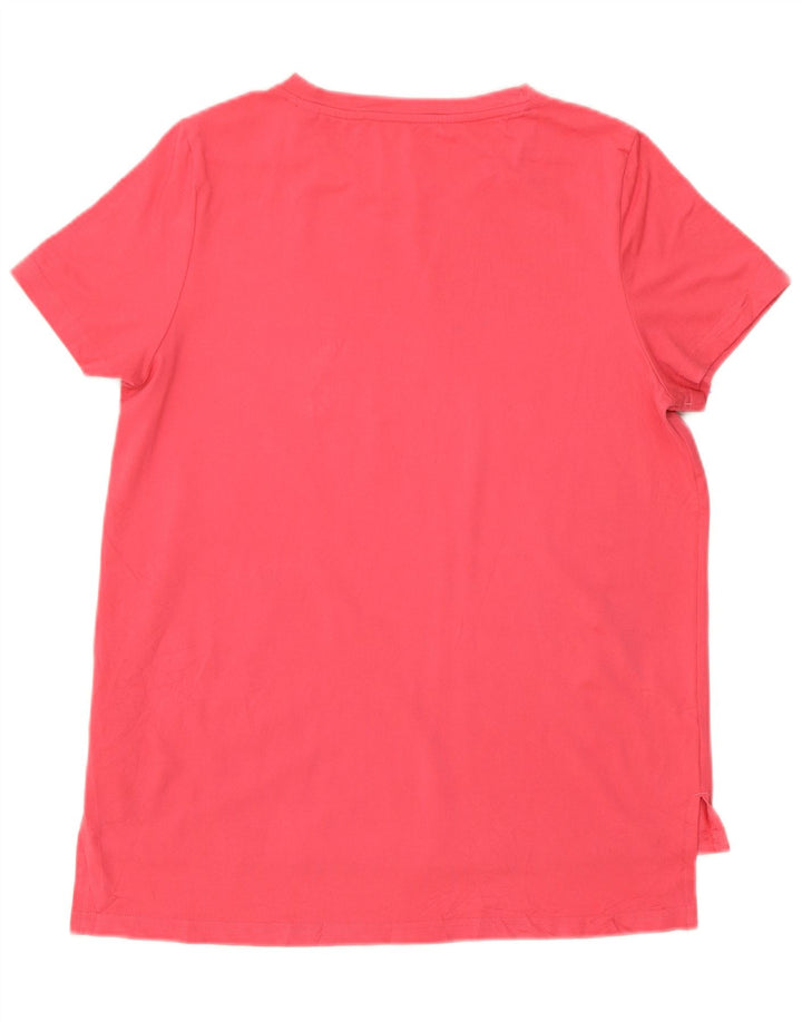 Adidas Camiseta gráfica para mujer Top UK 12/14 Poliéster rosa medio