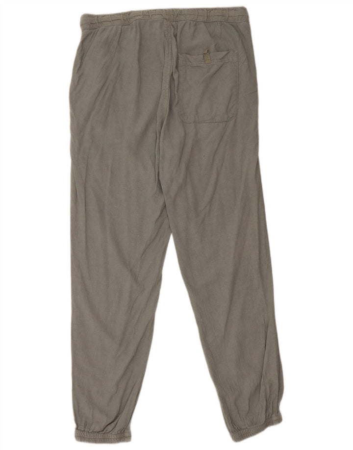 Zara Mujer Joggers Chinos Pantalón Mediano W30 L27 Gris Viscosa