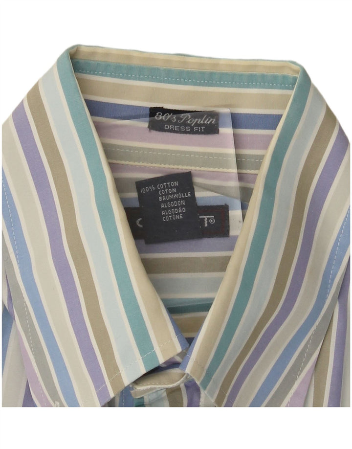 Gant Camisa de vestir para hombre de algodón a rayas multicolor mediana