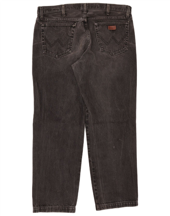 WRANGLER Vaqueros rectos Indiana para hombre W36 L28 Algodón negro