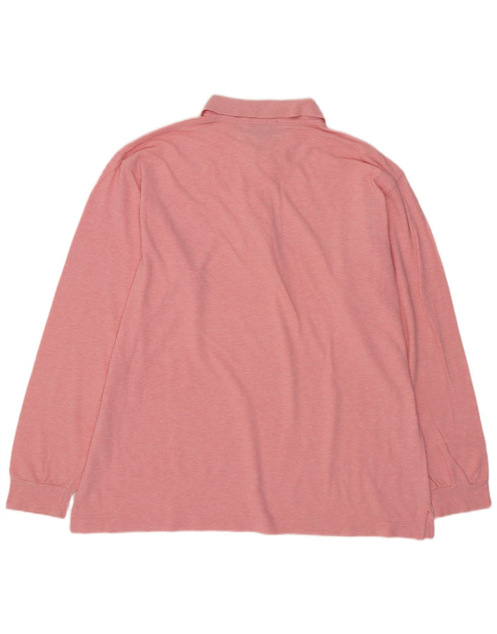 SERGIO TACCHINI Polo de manga larga para hombre EU 52 Grande Rosa