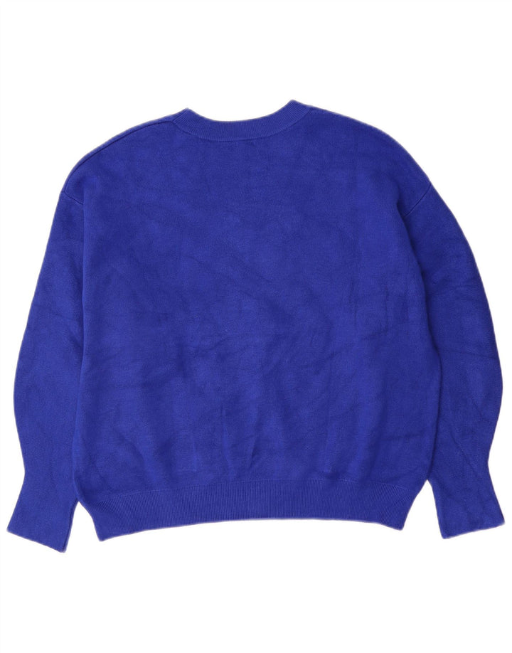 Guess Suéter gráfico con cuello redondo para mujer UK 44 Azul medio