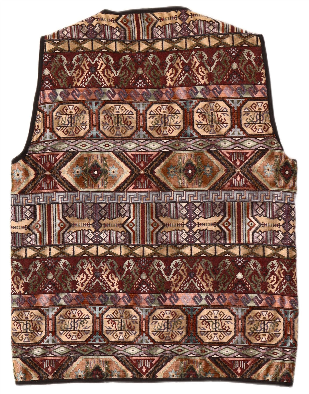 Chaleco Vintage Hombre XL Marrón Geométrico