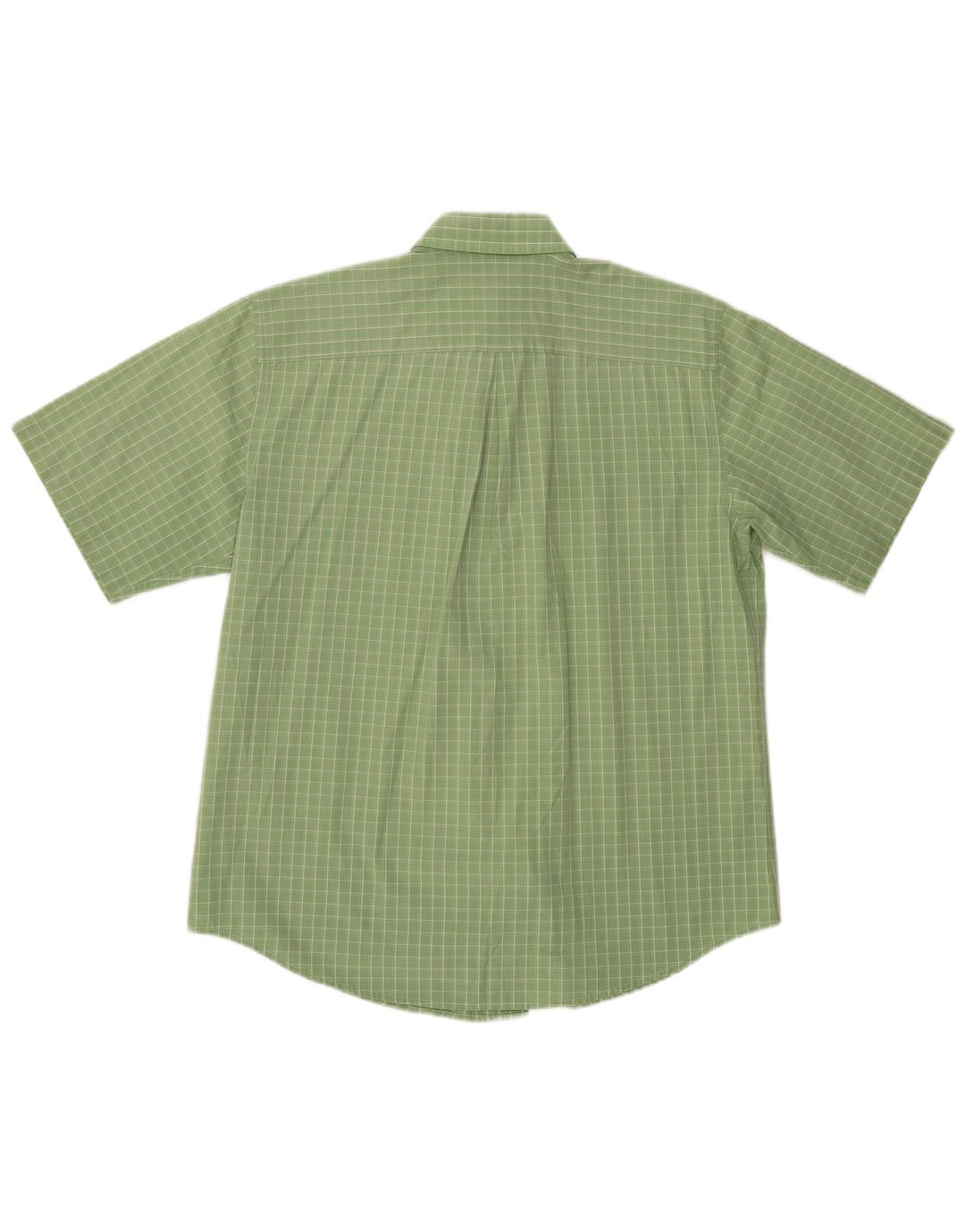 DOCKERS Camisa de manga corta para hombre Talla 16 1/2 Algodón a cuadros verde grande