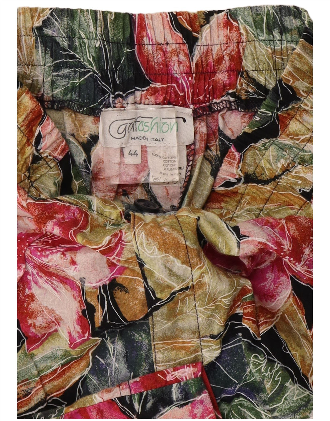 Bermudas vintage para mujer IT 44 Medium W28 Multicolor Floral