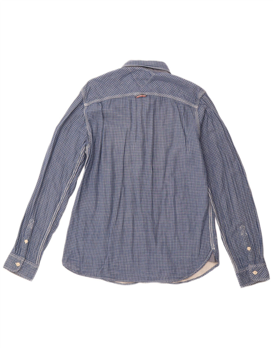 Camisa de hombre TOMMY HILFIGER Medium Navy Blue Check Cotton