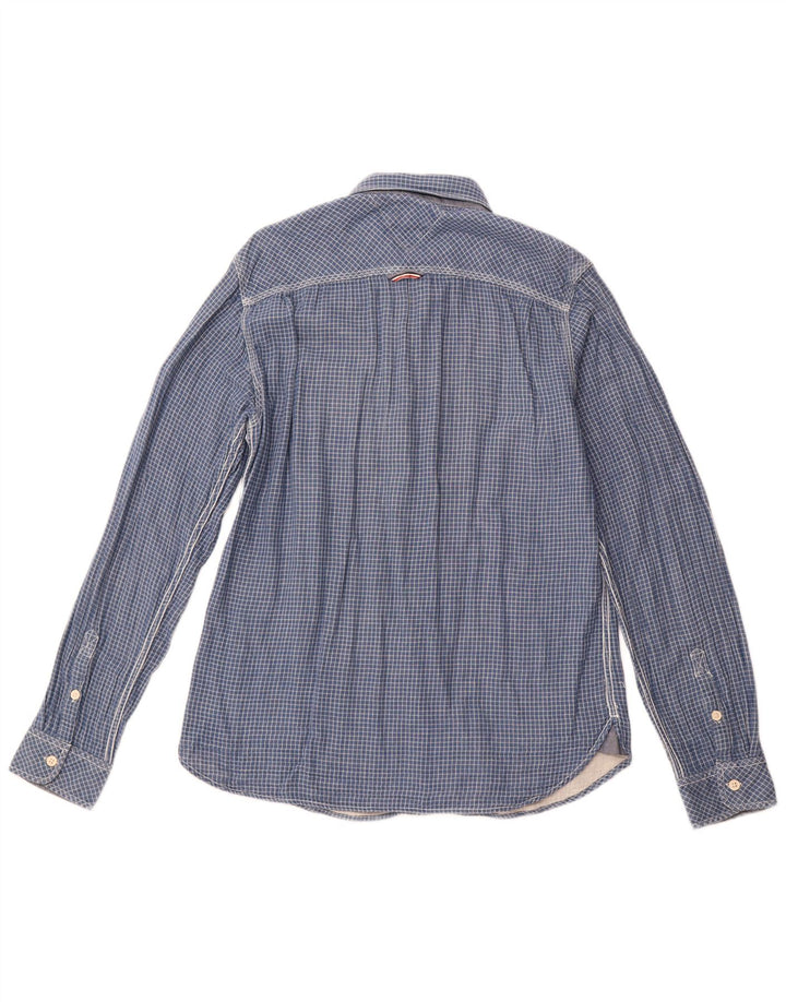Camisa de hombre TOMMY HILFIGER Medium Navy Blue Check Cotton