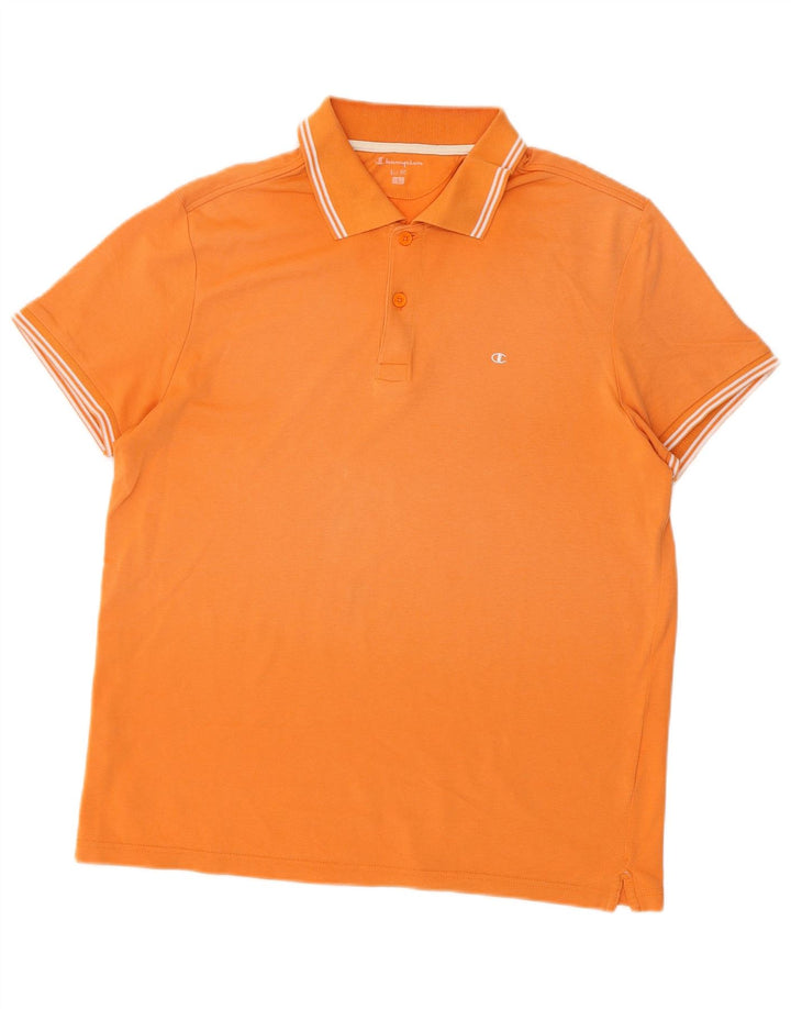 CHAMPION Polo de ajuste fácil para hombre grande naranja