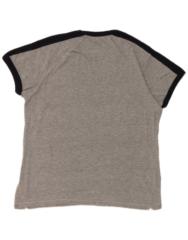 French Connection Camiseta de manga corta para hombre XL Gris Colorblock Algodón