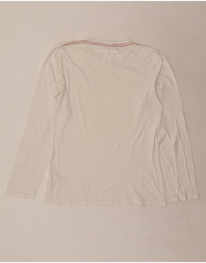 Wrangler Mens Graphic Top Manga Larga Pequeño Algodón Gris