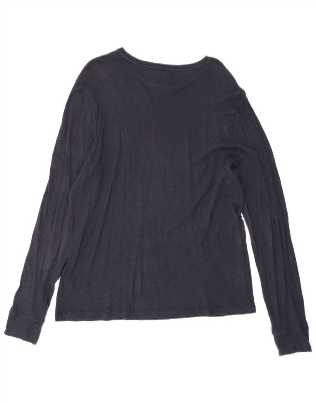 J. Crew Hombre Top Manga Larga XL Azul Marino Algodón