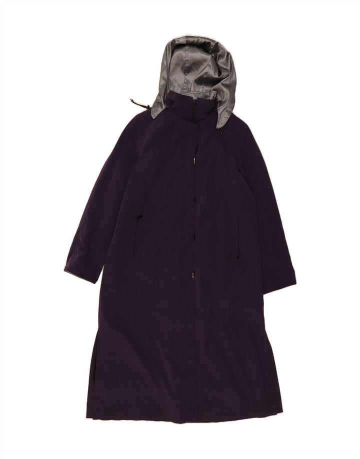 JAQUES VERT Womens Hooded Overcoat UK 16 Large Purple Acrylic Vintage Jaques Vert and Second-Hand Jaques Vert from Messina Hembry 