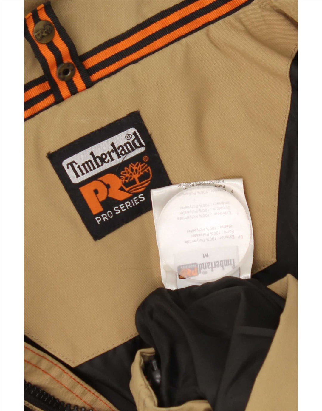 Timberland Chaqueta utilitaria con capucha para hombre UK 38 Medium Beige Nylon