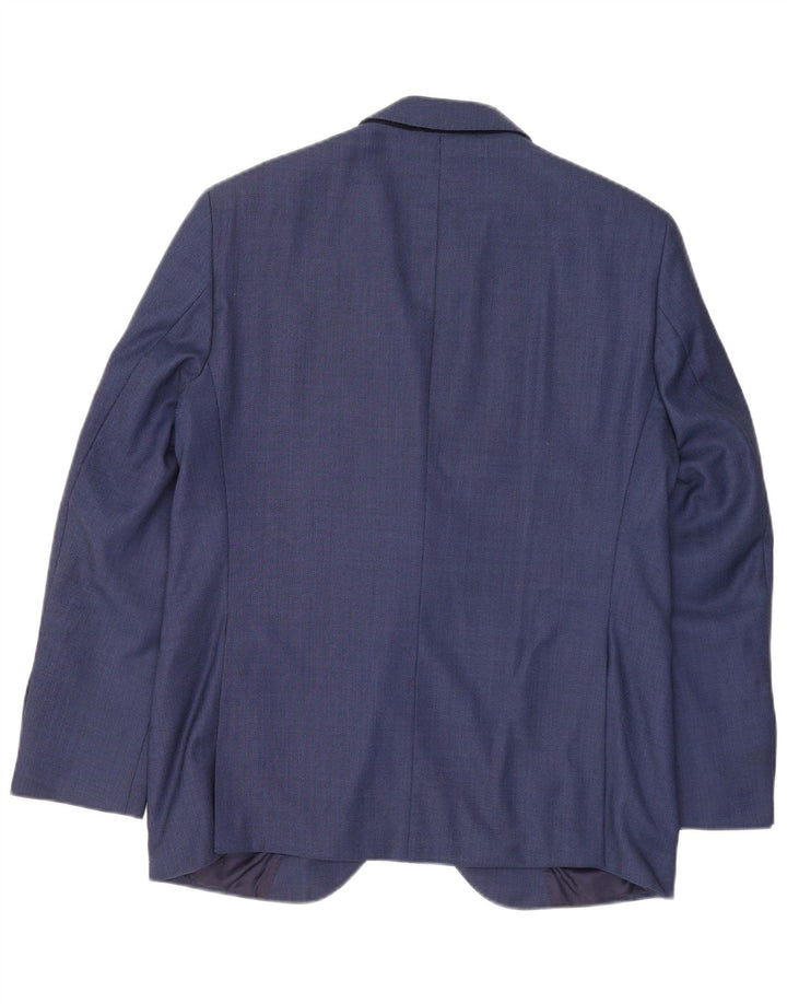 Hackett Chaqueta tipo blazer de 2 botones para hombre UK 42 XL Lana azul