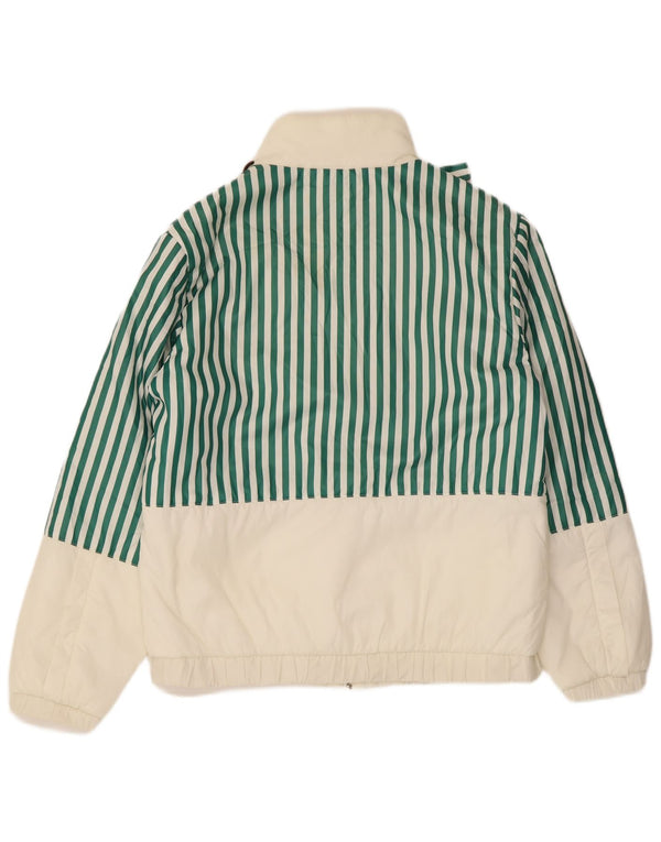 Chaqueta bomber vintage para hombre IT 46 Poliéster a rayas verdes pequeñas