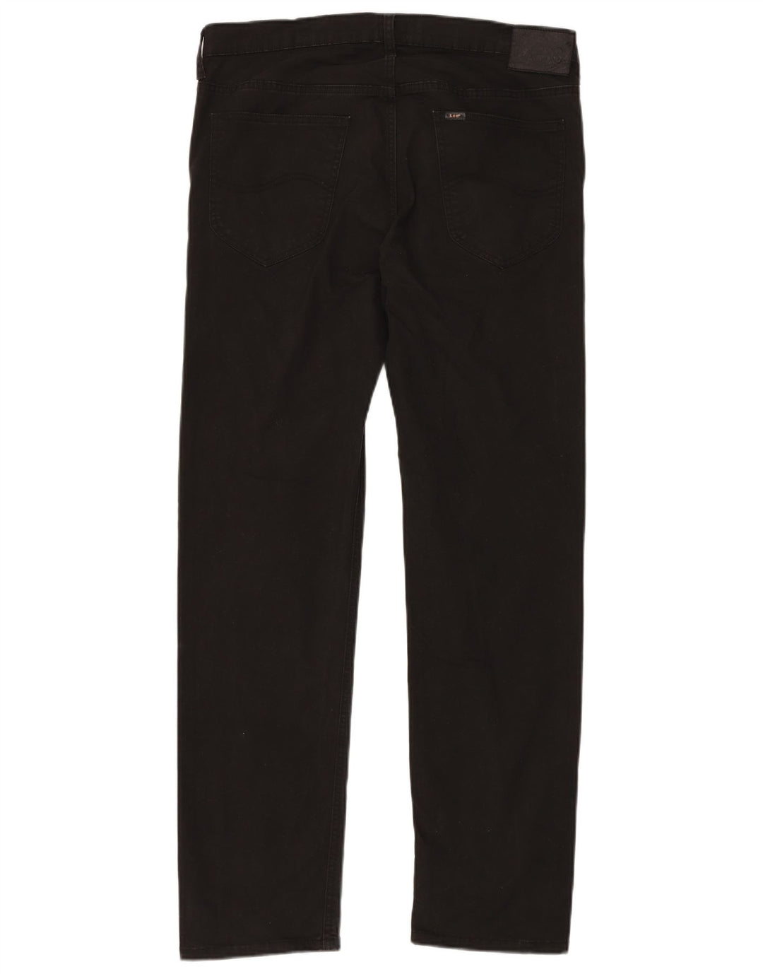 LEE Mens Daren Zip Fly Pantalones Casuales Rectos W34 L32 Algodón Negro