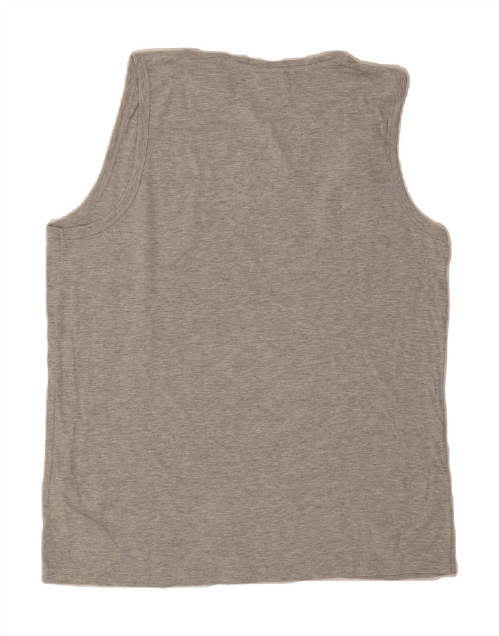 DIADORA Mens Graphic Vest Top XL Grey Cotton Vintage Diadora and Second-Hand Diadora from Messina Hembry 