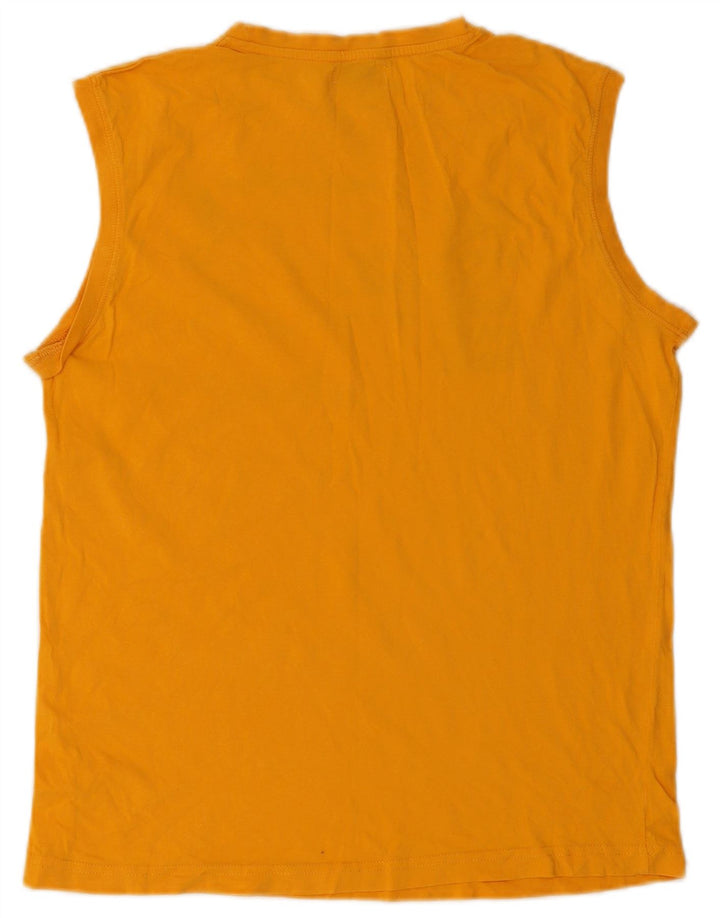 Kappa Mujer Gráfico Chaleco Top UK 40 Grande Naranja