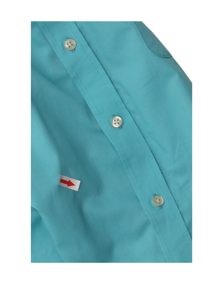 Chaps Camisa de ajuste clásico para hombre, talla 16 1/2, algodón azul grande