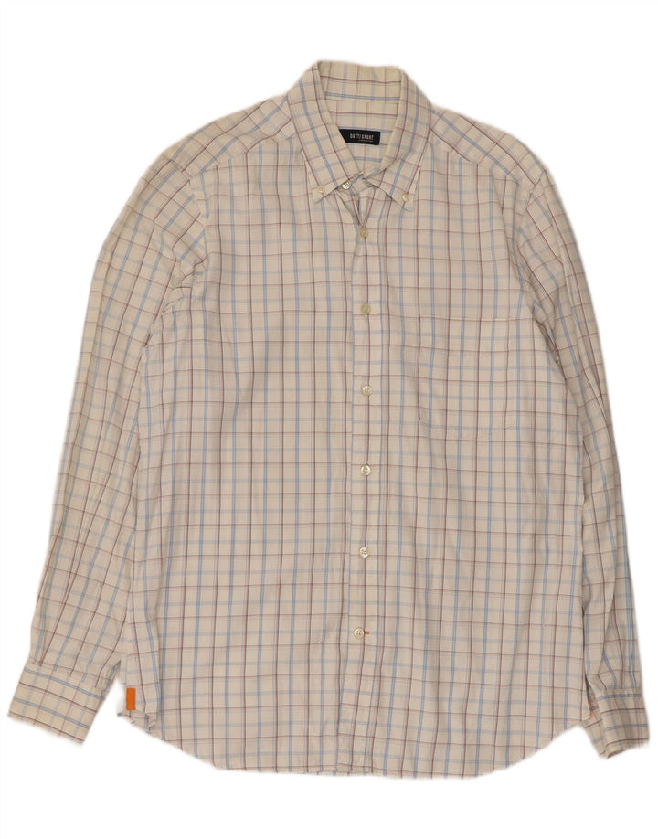 Camisa Massimo Dutti Hombre Large Cuadros Blancos
